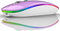 Uiosmuph LED Wireless Mouse, G12 Slim Rechargeable Silent Mouse with USB Receiver and Type C Adapter (Purple)