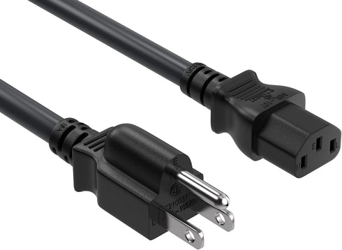 Cable Leader 15ft 14AWG Computer Power Cord, NEMA 5-15P to IEC C13 AC Power