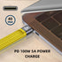 cablecc Yellow USB4 Extension Cable, Slim Flat Male to Female, 40Gbps with 100W Charging and 8K@60Hz USB4.0