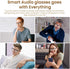 Jacuate Bluetooth Audio Smart Glasses for Women Men,Blue Light Blocking Bluetooth Glasses with Open Ear Speaker,Voice
