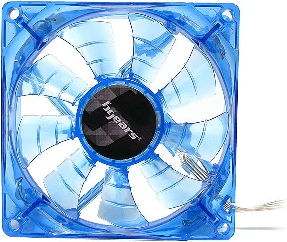 Bgears b-PWM 80mm Blue LEDs Gaming PC Cooling Fan - High Speed, 500-4000 RPM, 12VDC, 78 CFM, Mini 4 Pin Connector
