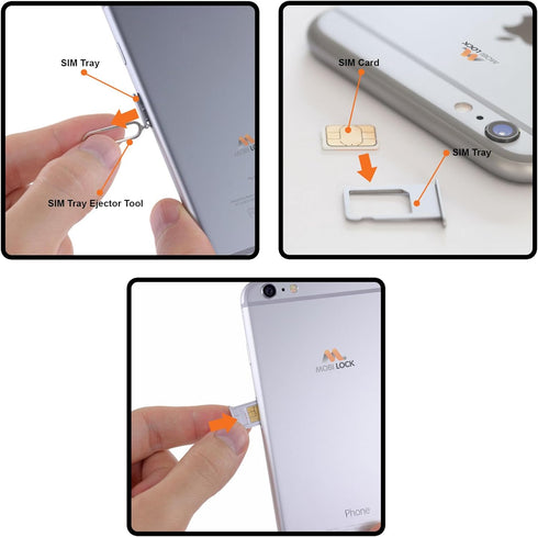 10pcs Mobi Lock Sim Card Tray Removal Tool Compatible with All Smartphones and Tablets - iPhones, Android - Samsung