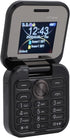 Brrnoo Flip Small Cell Phone Dual Nano SIM Media Player HD Rear Camera LED Flashlight GSM Network Seniors (Black)