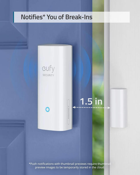 eufy Security Entry Sensor, Detects Opened/Closed Doors or Windows, Sends Alerts, Triggers Siren, 2-Year Battery Life