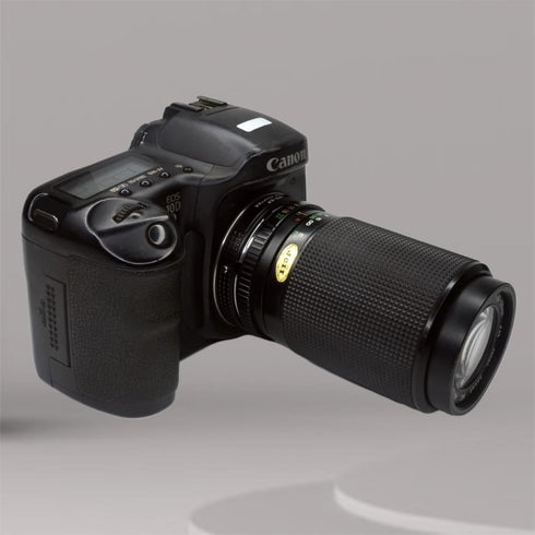 Lens Mount Adapter Manual Focus with Optical Glass and Cap, Compatible with Minolta Rokkor MD MC Mount Lens to Canon