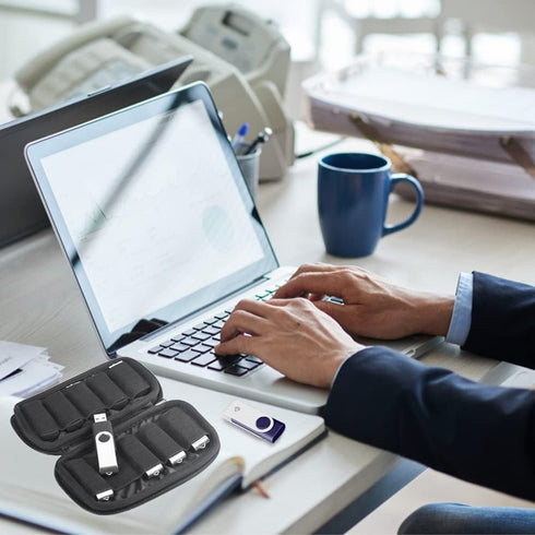 JBOS Flash Drive Case - USB Storage Bag for Electronic Accessories Organizer
