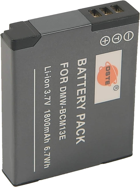 DSTE 2-Pack DMW-BCM13 DMW-BCM13e Li-ion Battery for Panasonic Lumix DMC-TZ60 ZS30 ZS35 ZS40 ZS45 ZS50