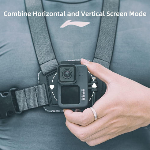 SUREWO Adjustable Chest Strap Mount, Compatible with GoPro Hero 12/11/10/9/8/7/6/5, DJI Osmo Action