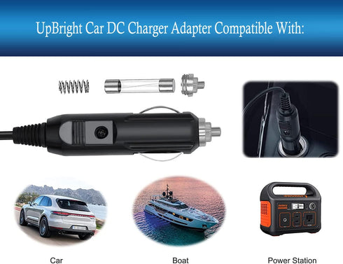 UpBright Car 9V-12V DC Adapter Compatible with Whistler WS1040 WS1010 WS1025 Digital Handheld Radio Scanner Radio Shack PRO-106 PRO-162 PRO-164 PRO-89 PRO-404 20-4041 Auto Power Supply Battery Charger