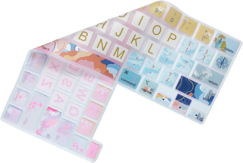 Silicone Keyboard Cover Skin for 2020 MacBook Pro 13" & 2019 2020 MacBook Pro 16" with Touch Bar, Litter Flowers