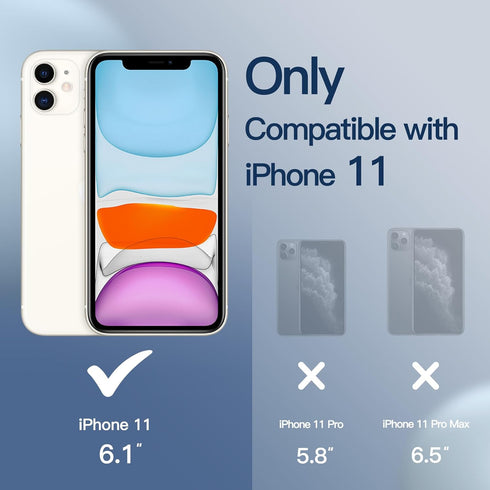 JETech Silicone Case for iPhone 11 (2019) 6.1-Inch, Shockproof Cover with Microfiber Lining in Blue Cobalt