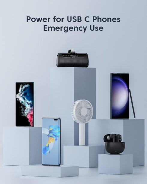 Kuulaa Portable Charger 4500mAh USB C Power Bank, Compact Battery Pack for iPhone 15, Samsung Galaxy, Moto, LG, Pixel,