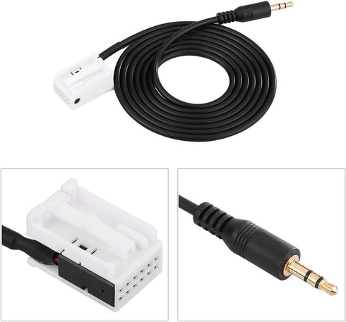 VGEBY Audio AUX Input Adapter Cable, 3.5mm Auxiliary Interface for Ben z W203 C Class
