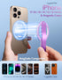 GripMate 17 16/15/14/13/12,Purple for Magsafe Phone Grip for iPhone - Magnetic Phone Ring Holder Detachable for iPhone