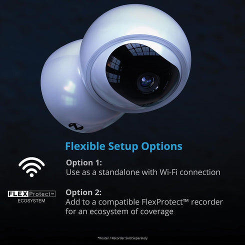 Night Owl Indoor Plug-in Wireless 3MP Deterrence Camera with Pan, Tilt and 2-Way Audio