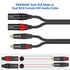 2 2 1M/3FT DREMAKE Female RCA to XLR Male Cable, Dual RCA to Dual XLR Mic Audio Extender Cable, XLR to RCA Stereo