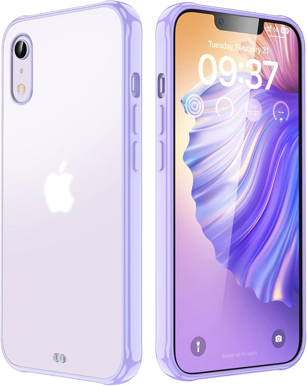 ORIbox for iPhone XR Case, Purple Translucent Matte Case with Soft Edges, Lightweight Phone Case for Women Men