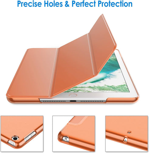 JETech Case for iPad (9.7-Inch, 2018/2017 Model), Smart Cover Auto Wake/Sleep (Papaya)