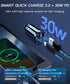 ELECTOP USB C Car Charger, 30W PD & 30W QC3.0 Dual Port Fast Charger Adapter, 2 Pack Compatible with iPhone 12