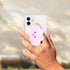Yuibthr 2D Phone Grip Cute Cloud Shape Collapsible Expandable, Smartphone Tablet Cell Phone Grip Stand Holder (Pink)