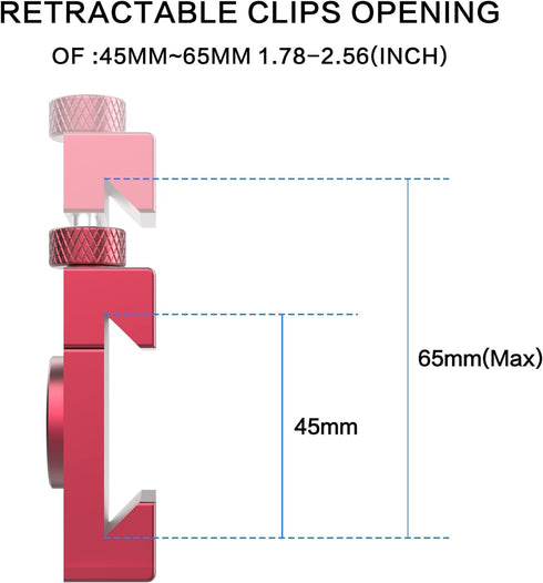 Upgraded Aluminum Fence Mount for iPhone, Compatible with GoPro 12 11 10 9, Action Cameras for Sports Recording