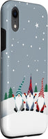 iPhone XR Christmas Gnomes Case, Plaid Stripes Pattern for Holidays, Snow Winter