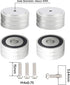 Audiocrast 4X Silver Aluminum HiFi Speaker Isolation Feet Pad, 40x20mm Non-Slip Vibration Dampener for Subwoofer