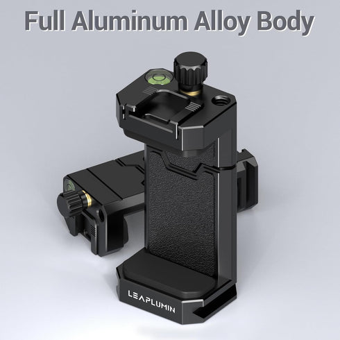 Tripod Phone Mount Holder - Universal Smartphone Mount Adapter with Sliding Cold Shoe and Arca Swiss Quick Release Plate