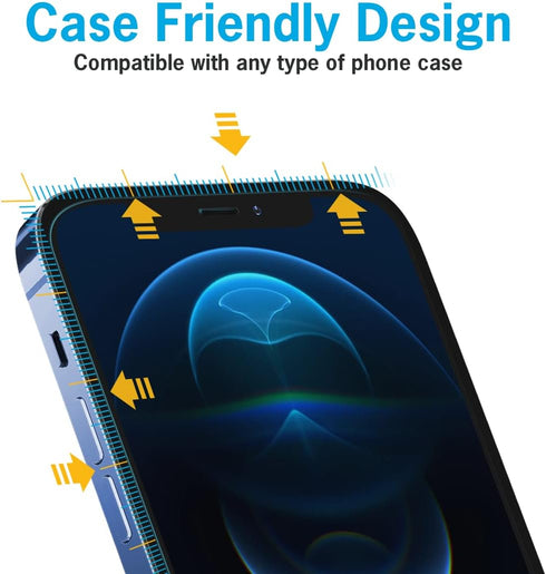 Simple Snap Tempered Glass Screen Protector Compatible with iPhone 12 Pro Max — Invisible Premium Protection that is Fingerprint Free, Bubble Free and Anti Scratch — Easy Screen Applicator