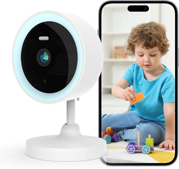 LUMAISLE 2K 3MP Indoor Security Camera for Baby Monitor, Dog Camera AI Motion