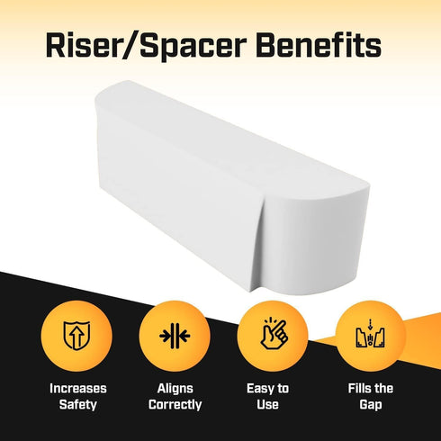 Magnet Riser for Ring - Self-Adhesive Window Sensor Accessory for Ring Alarm Security System, White
