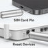 ElevateTech 2 1 Reset SIM Card Removal Tool with Cleaning Brush in Portable Keyring Keychain Pins Needle Opener