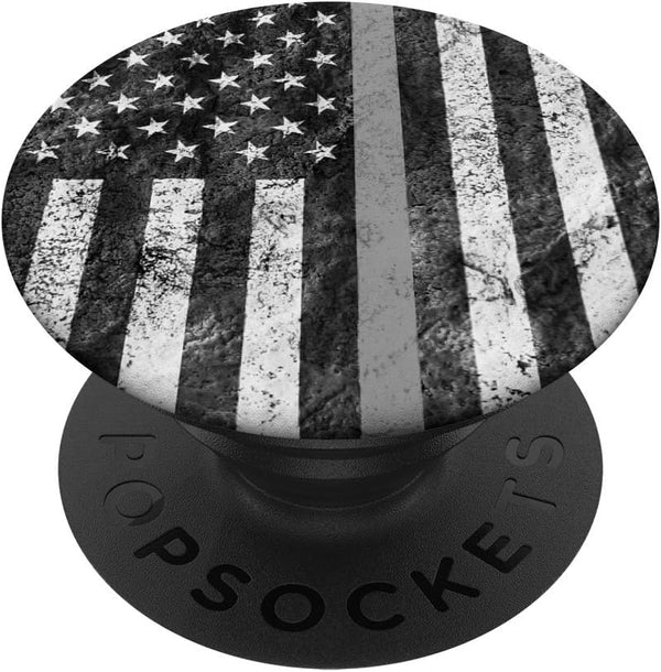 Gray Line Corrections Officer Flag - PopSockets PopGrip: Swappable Grip for Phones & Tablets
