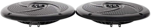 Rockville Pair RSM65B 6.5" Waterproof Slim Marine Boat Speakers - 320 Watt, Black