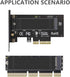 2 Pack M.2 NVMe Aluminum Heatsinks Cooler with Nano Silicone Thermal Pad