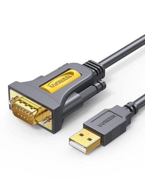 UGREEN 10ft USB to Serial Adapter, DB9 Male 9 Pin with PL2303 Chipset, RS232 to USB Cable for Windows, Mac, Linux