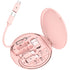Multi USB Charging Adapter Cable Kit, USB C to Lighting Adapter Box, Data Transfer, Phone Holder (Pink)