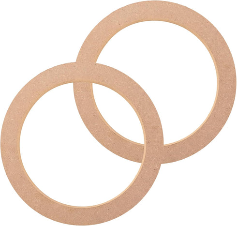 Universal 6.5 Speaker Spacer: 2×6.5 Wooden MDF Speaker Rings for Cars, Boats, Trucks, RV