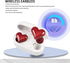 Dpofirs Wireless Earbuds, Heart Shaped Bluetooth Headphones, HiFi Stereo Earphones, Rechargeable Waterproof for Working