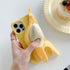 Yatchen 3D 14 Cute Cartoon Case Compatible with iPhone Pro Max,Unique Funny Banana Design Soft Decompression Silicone