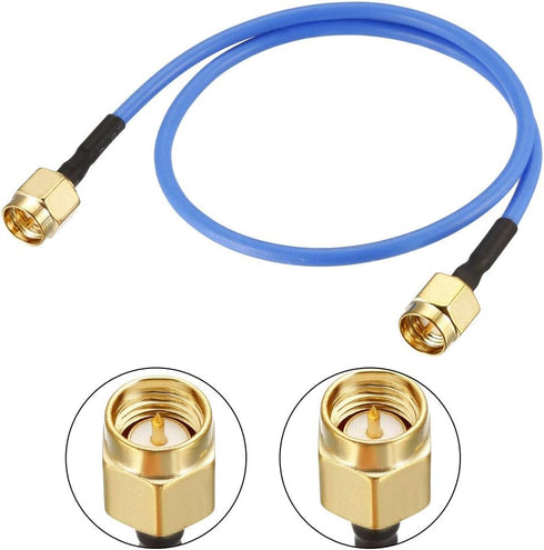 uxcell SMA Male to SMA Male RG405 Coax Cable, 0.3 Meter/1Ft, 2pcs