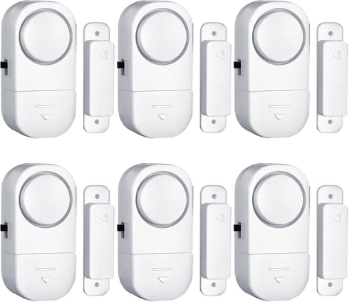 HIIXHC Door Window Alarm, 95DB Wireless Sensor Burglar Alarm for Kids Safety, 6 Pack