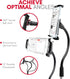 Macally Car Seat Rail Mount, Adjustable Gooseneck Tablet and Phone Holder for Vehicles
