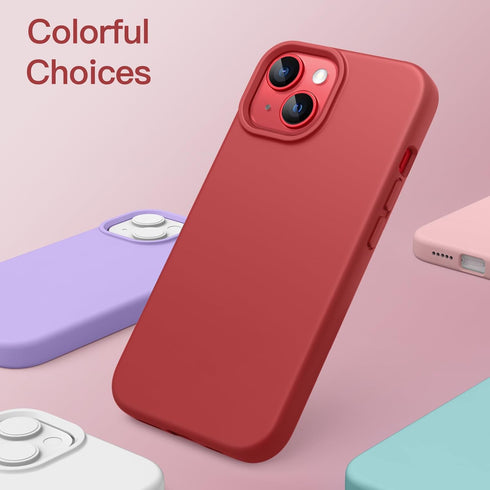 JETech 13 6.1-Inch, Silicone Case for iPhone Silky-Soft Touch Full-Body Protective Phone Case, Shockproof Cover