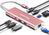 Hiearcool USB C Hub Ethernet, 8in1 Multi-Port Adapter, USB C to HDMI Docking Station for MacBook, Dell, HP