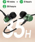 6.0 35H IPX5 Headset Neckband Bluetooth Headphones, Wireless Bluetooth Earbuds with Microphone, Comfortably Light, Deep