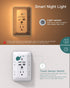 Addtam 5-Outlet 4 Ports(1 Surge Protector, Outlet Extender with Night Light, Splitter and USB USB C), Multi Plug Wall