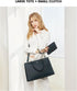 LOVEVOOK 15.6 Inch Laptop Tote Bag for Women, Leather Business Office Work Bag Computer Briefcase with Small Clutch fit