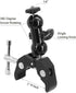 SLOW DOLPHIN w/1/4 3/8 (2 Super Clamp and Thread with Cool Double Ballhead Arm Adapter Bottom Clamp for DSLR