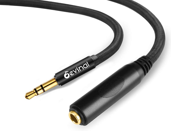 Devinal 1/4" Female to 3.5mm Cable, 6.35mm Female to 3.5mm (1/8" inch) Stereo Headphone Adapter, Quarter inch Female
